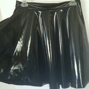 Black milk PVC skater skirt